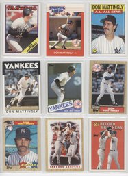 Lot Of (9) Don Mattingly Baseball Cards