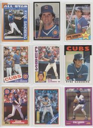 Lot Of (9) Ryne Sandberg Baseball Cards W/ Second Year Topps