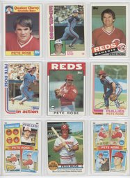 Lot Of (9) Pete Rose Baseball Cards