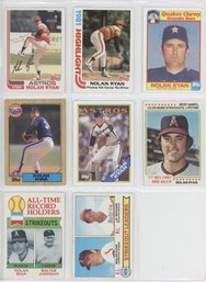 Lot Of (8) Nolan Ryan Baseball Cards