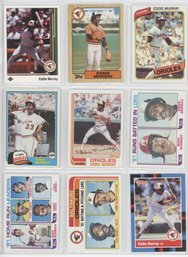 Lot Of (9) Eddie Murray Baseball Cards