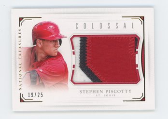 2016 National Treasures Stephen Piscotty Colossal Triple Color Relic #/25