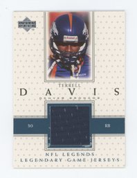 2000 Upper Deck NFL Legends Terrell Davis Game Used Relic