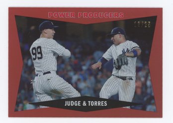 2020 Topps Power Producers Aaron Judge And Gleyber Torres Red #/25!