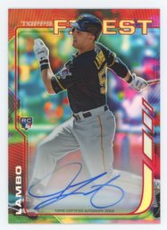 2014 Topps Finest Andrew Lamb Rookie Refractor On Card Auto