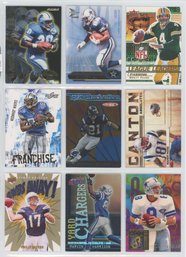 Lot Of (9) Football Insert Cards W/ Hall Of Famers