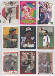 Lot Of (9) Old School Baseball Cards W/ Hank Aaron And More