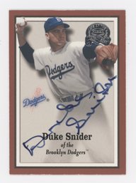 2000 Fleer Greats Of The Game Signed By Duke Snider