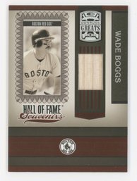2005 Donruss Greats Wade Boggs Game Used Bat Relic