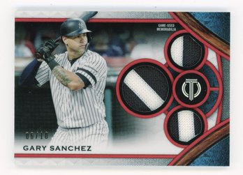 2021 Topps Tribute Gary Sanchez Triple Pinstripe Game Used Relic #/10