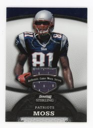 2008 Bowman Sterling Randy Moss Patriots Game Used Relic #/389