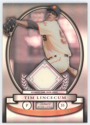 2008 Bowman Sterling Tim Lincecum Black Refractor Game Used Relic #/199