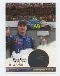 2008 Press Pass Burning Rubber Jimmie Johnson Race Used Tire #/250