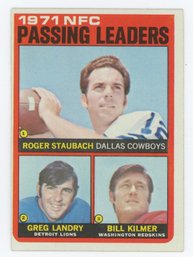 1972 Topps Passing Leaders W/ Roger Staubach Rookie Year