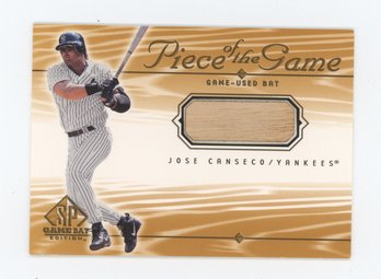 2000 SP Game Bat Jose Canseco Game Used Bat Relic