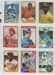 Lot Of (9) 1980s Baseball Star Cards W/ Yastrzemski, Yount, Bench, Fisk And More