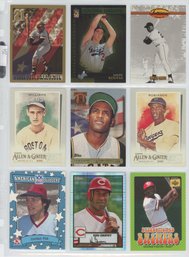 Lot Of (9) Baseball Old School Player Cards W/ Koufax, Clemente, Jackie And More