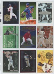 Lot Of (9) Baseball Insert Cards W/ Griffey, Chipper Jones, Bonds And More