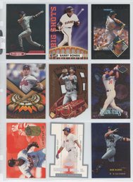 Lot Of (9) Baseball Insert Cards W/ Ripken, Maddux, Bonds And More