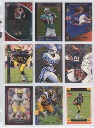 Lot Of (9) Football Rookie Cards W/ Bettis, Faulk, Higgins And More