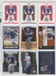 Lot Of (9) Serial Numbered Tony Romo Football Cards