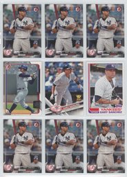 Lot Of (9) Gary Sanchez NY Yankees Cards W/ Rookie Cup