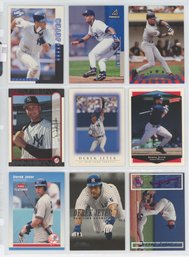 Lot Of (9) Derek Jeter NY Yankees Baseball Cards