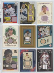 Lot Of (9) NY Yankees Game Used Relic Cards