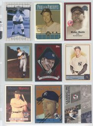Lot Of (9) Mickey Mantle Baseball Cards