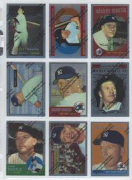 Lot Of (9) Chrome Mickey Mantle Baseball Cards