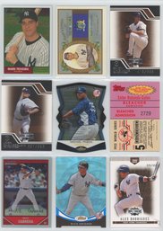 Lot Of (9) NY Yankees Serial Numbered, Refractors And Insert Cards