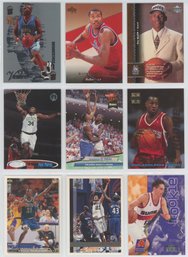 Lot Of (9) Basketball Rookie Cards W/ Shaq, Tim Duncan, Ray Allen, Iverson, Pierce And More