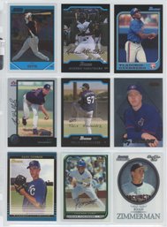 Lot Of (9) Bowman Baseball Rookie/ Prospect Cards W/ Roy Halladay, Felix Hernandez And More