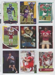 Lot Of (9) Football Rookie Cards W/ Randy Moss, Eli, Waddle And More