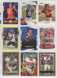 Lot Of (9) Football Rookie Cards W/ Shannon Sharpe, Kupp, AP And More