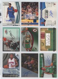 Lot Of (9) Basketball Autograph Cards