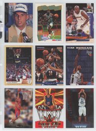 Lot Of (9) Basketball Rookie Cards W/ Ray Allen, Tim Duncan And More