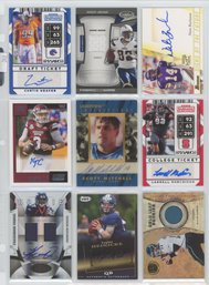 Lot Of (9) Football Autograph/ Relic Cards