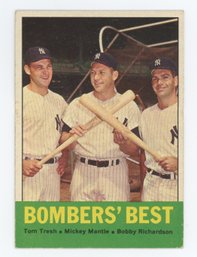 1963 Topps Bomber's Best W/ Mickey Mantle
