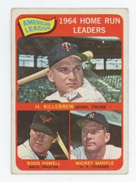 1965 Topps HR Leaders W/ Mickey Mantle