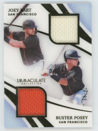 2021 Immaculate Buster Posey And Joey Bart Dual Relic #/99
