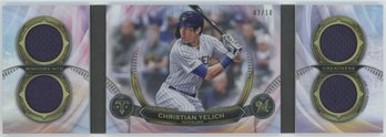 2019 Triple Threads Christian Yelich Quad Relic Booklet #/10!