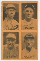 1934 Exhibits 4 On 1 Bill Hallahan, Chas. Hafey, Taylor Douthit, Chas. Gilbert