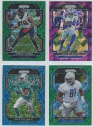 Lot Of (4) 2021 Prizm Football Serial Numbered Prizms