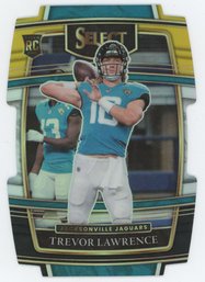 2021 Select Black Yellow Concourse Trevor Lawrence Rookie Prizm Die Cut