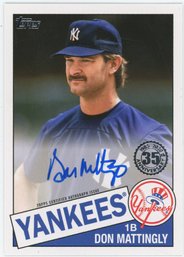 2020 Topps 1985 Don Mattingly On Card Autograph