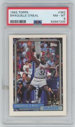 1992 Topps Shaquille O'Neal Rookie PSA 8 NM/MT