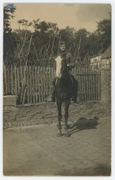 World War One WW1 RPPC Of Soldier On Horse