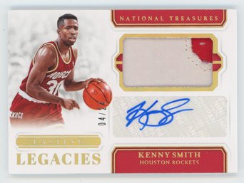 2018 National Treasures Kenny 'The Jet' Smith Game Worn 2 Color Patch Autograph #/24