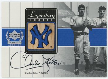 2000 Upper Deck Yankees Legends Charlie Keller Game Used Bat Relic